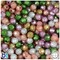 BeadTin Warm Pearl Mix 8mm Faceted Round Plastic Craft Beads (450pcs)